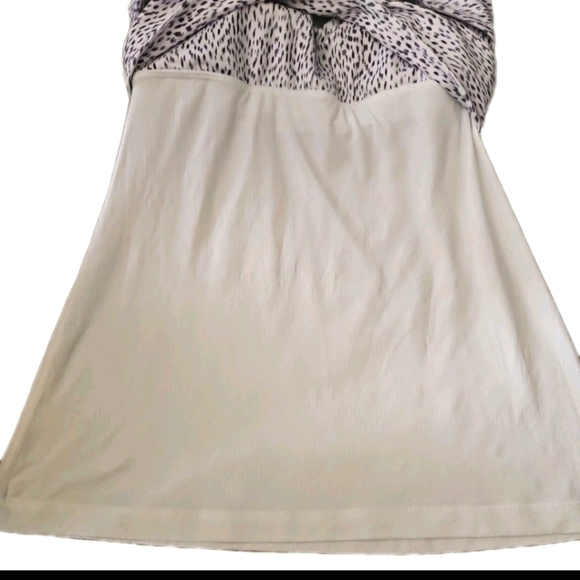 Lululemon Women's White And Black Dot Wrap It Up Dottie Dash Fashion Yoga Tank 6 - Picture 6 of 9